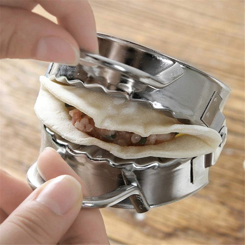 FantasyDay Ravioli Maker Set, FantasyDay 3 Pack Stainless Steel Pierogi Dumpling Maker Wrapper Pastry Dough Press Pie Empanada Press Mould Pastry Crimpers, Pelmeni Dumplings - Home Cooking Kitchen Accessories - Image 5